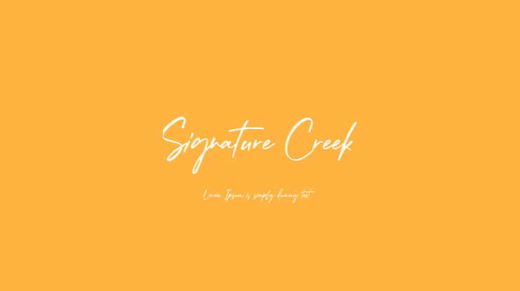 Signature Creek Font