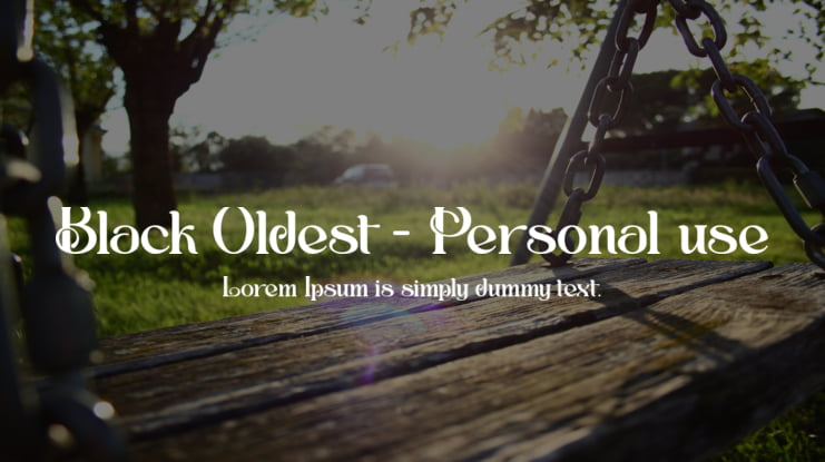 Black Oldest - Personal use Font