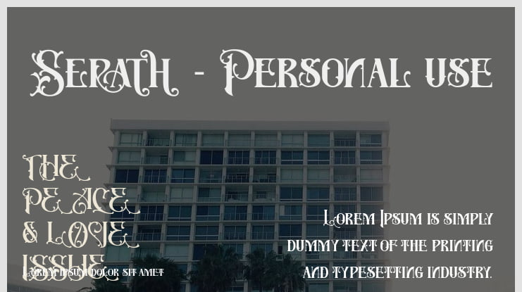 Serath - Personal use Font