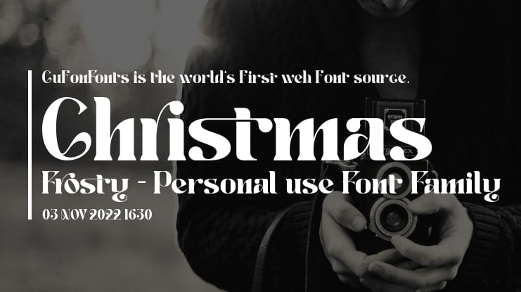 Christmas Frosty - Personal use Font