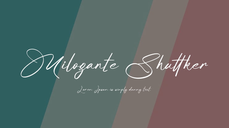 Milogante Shuttker Font