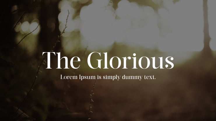 The Glorious Font