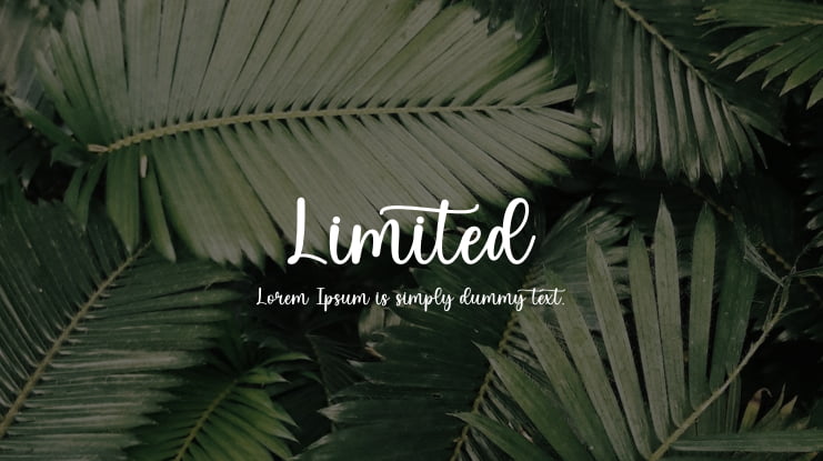 Limited Font