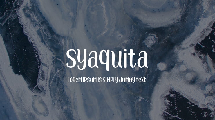 Syaquita Font Family