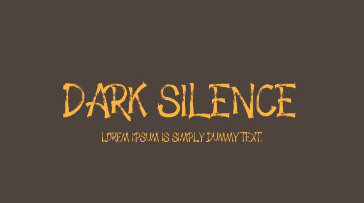 Dark SIlence Font