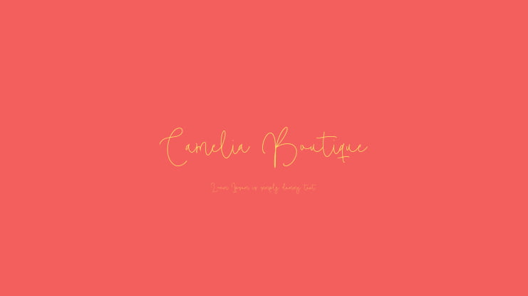 Camelia Boutique Font