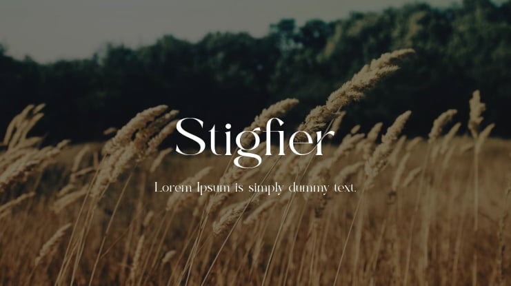 Stigfier Font