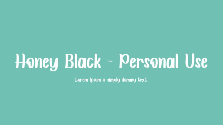 Honey Black - Personal Use Font