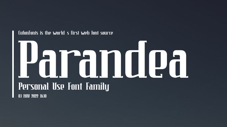 Parandea Personal Use Font