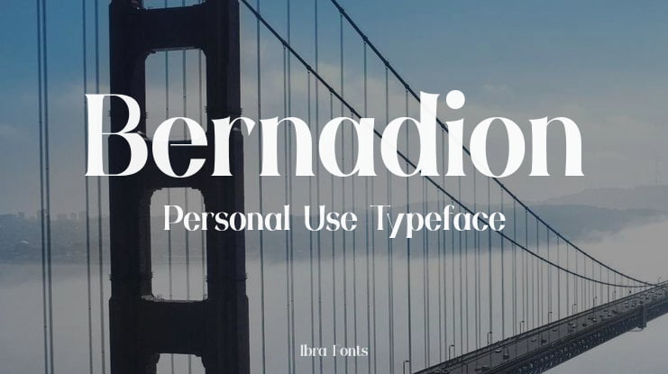 Bernadion Personal Use Font