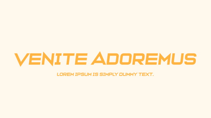 Venite Adoremus Font Family