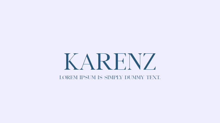 Karenz Font