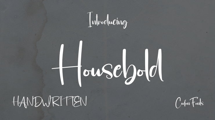 Housebold Font