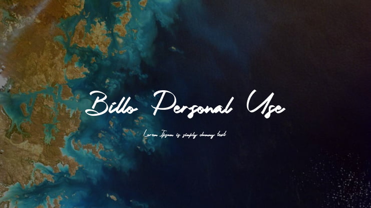 Billo Personal Use Font