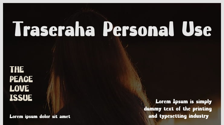 Traseraha Personal Use Font