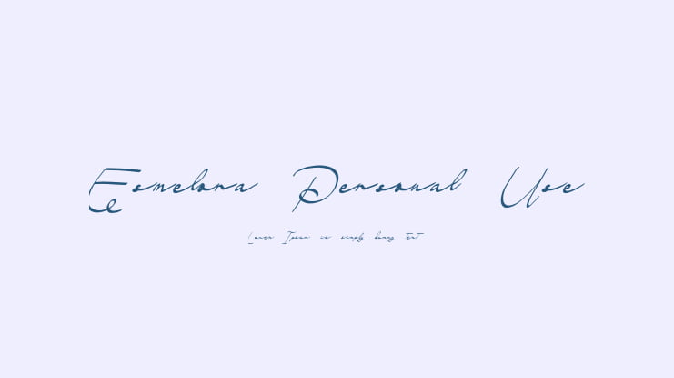 Esmelora Personal Use Font