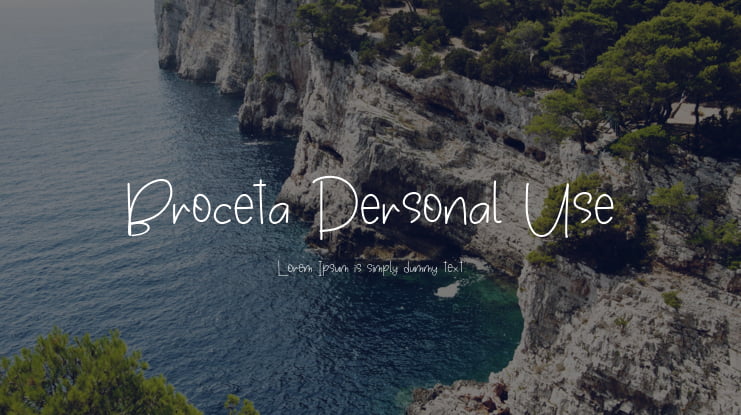 Broceta Personal Use Font