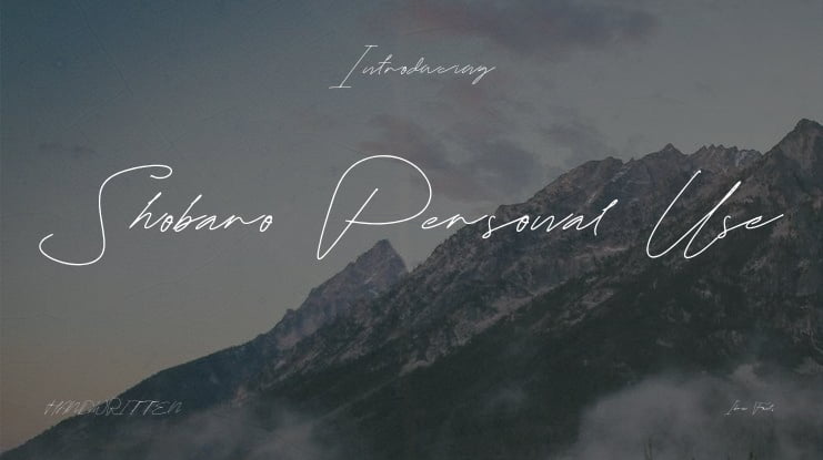 Shobaro Personal Use Font