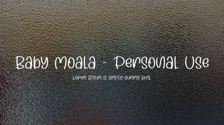 Baby Moala - Personal Use Font