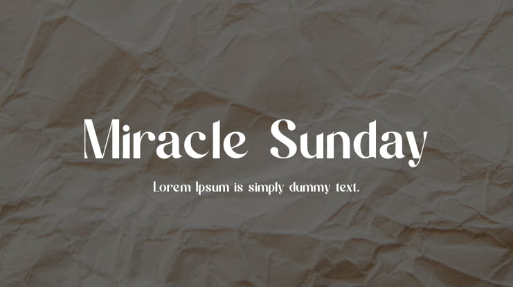 Miracle Sunday Font