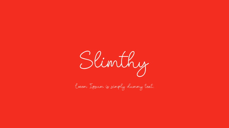 Slimthy Font