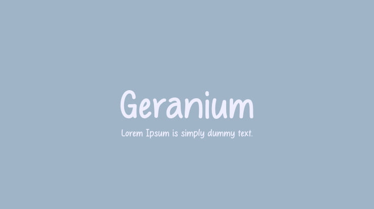 Geranium Font