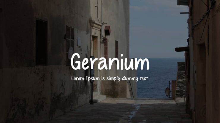 Geranium Font