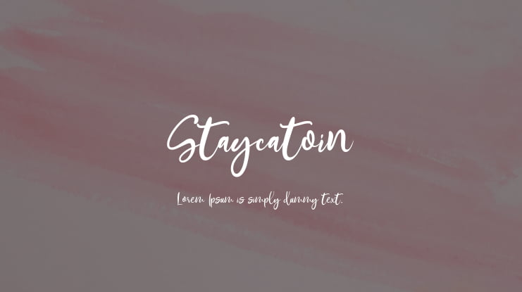 Staycatoin Font