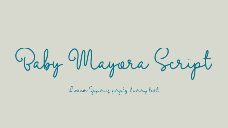 Baby Mayora Script Font Family