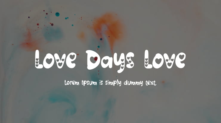 Love Days Love Font