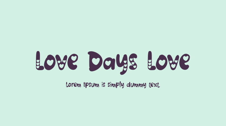 Love Days Love Font