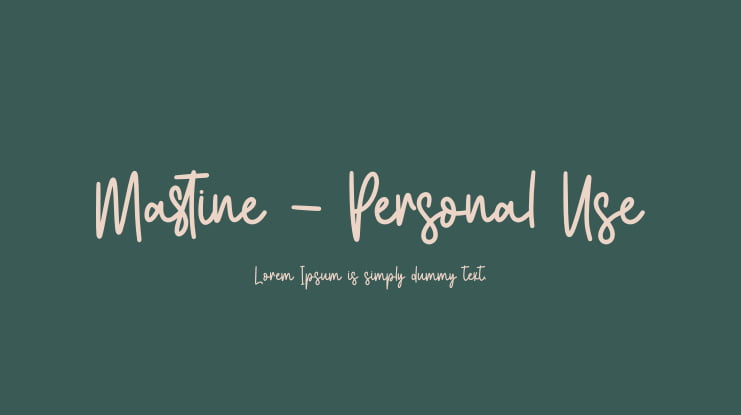 Mastine - Personal Use Font