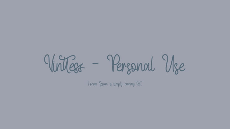 Vintless - Personal Use Font