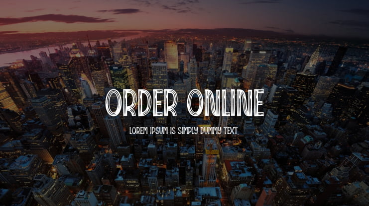 Order Online Font