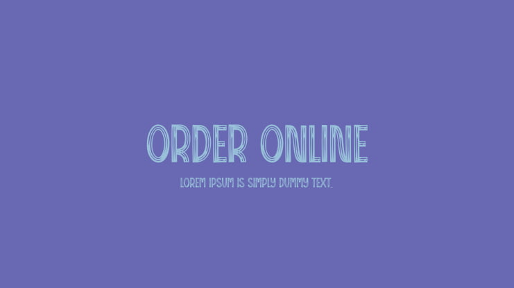 Order Online Font