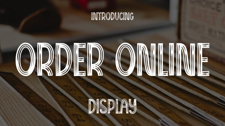 Order Online Font