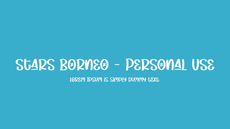 Stars Borneo - Personal Use Font