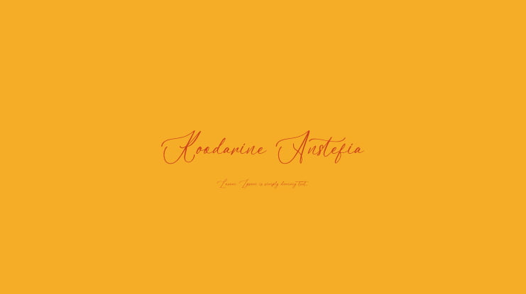 Koodarine Anstefia Font