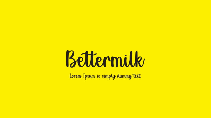 Bettermilk Font