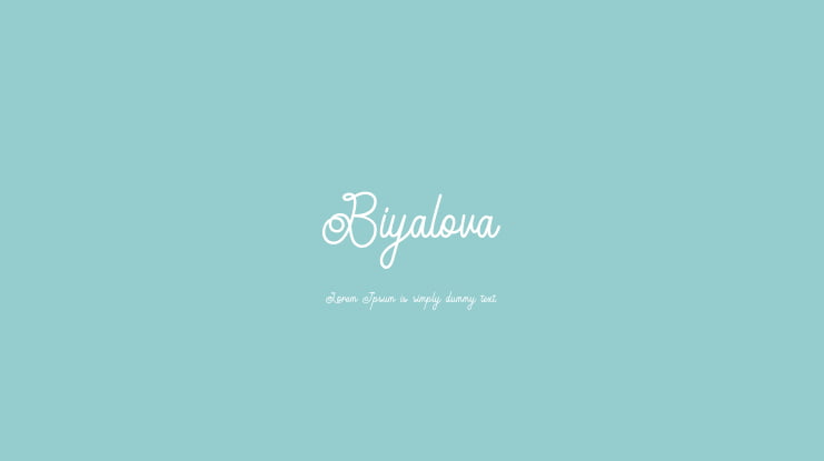 Biyalova Font : Download Free for Desktop & Webfont