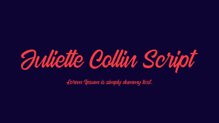 Juliette Collin Script Font