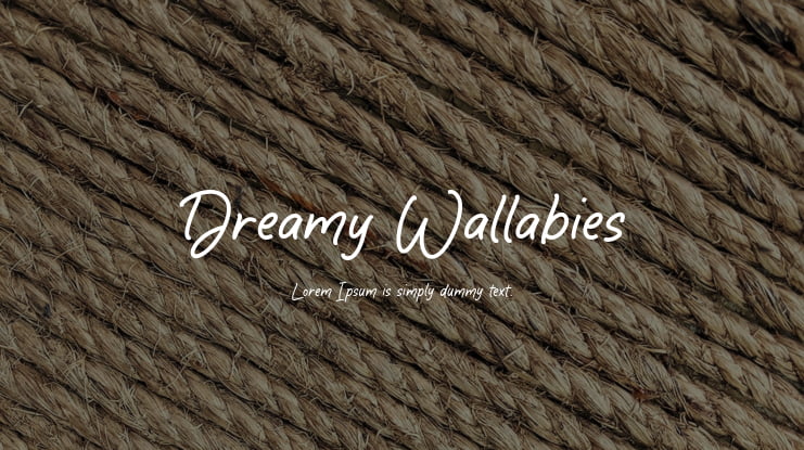 Dreamy Wallabies Font