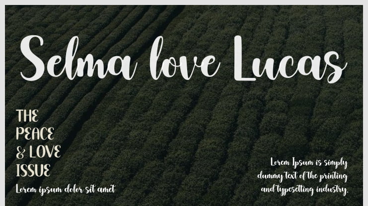 Selma love Lucas Font