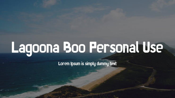 Lagoona Boo Personal Use Font