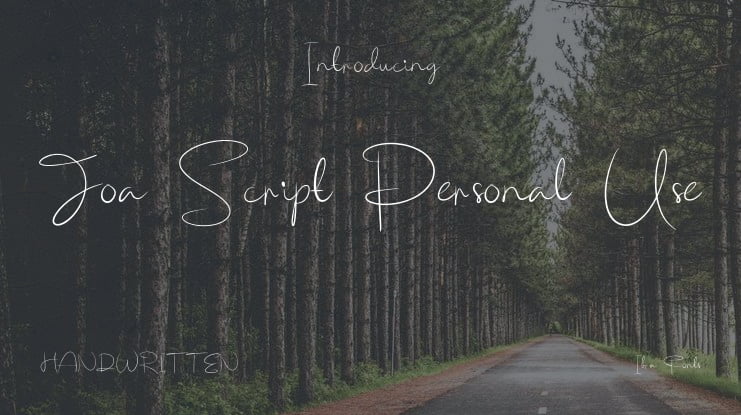 Joa Script Personal Use Font