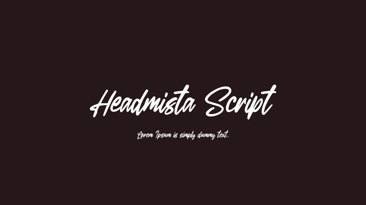 Headmista Script Font