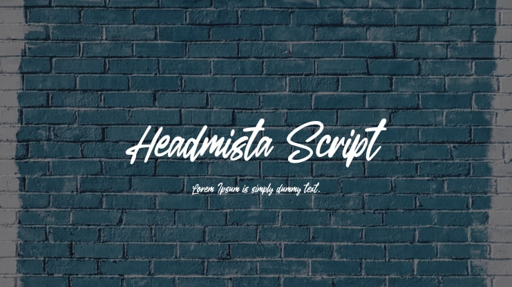 Headmista Script Font