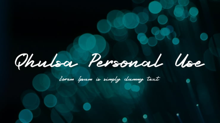 Qhulsa Personal Use Font