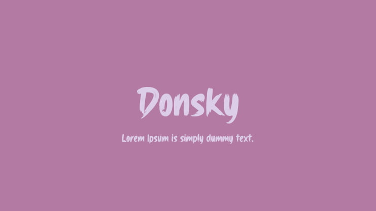 Donsky Font