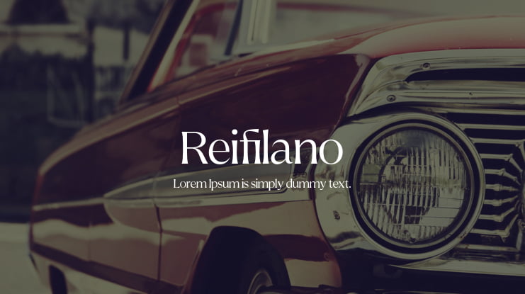 Reifilano Font Family